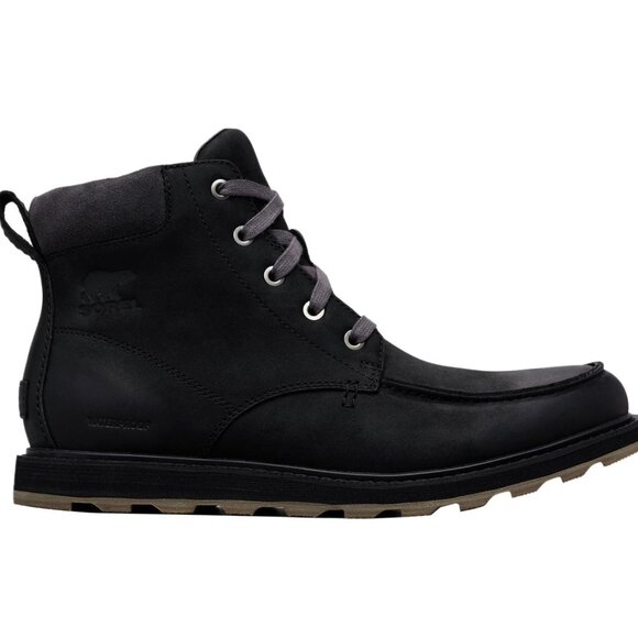 SOREL Men\'s Madson Moc Toe Waterproof Boot, Size 9.5, Black/Dark Grey main image 5